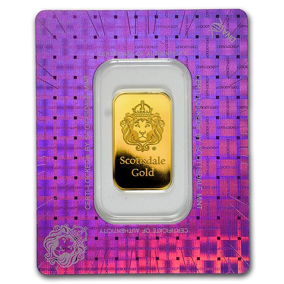 10 gram Gold Bar - Scottsdale Mint (In Certi-Lock® Assay) 10 gram Gold Bar - Scottsdale Mint (In Certi-Lock® Assay)